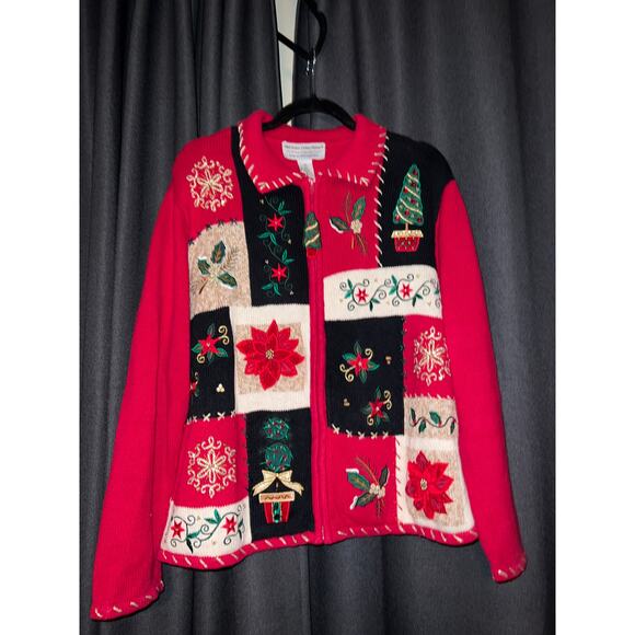 Ugly Christmas Sweater Xmas Cardigan Size Medium - Picture 1 of 3